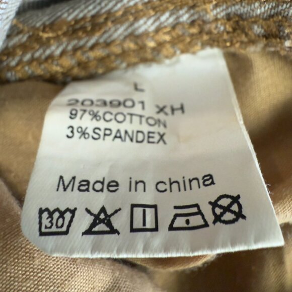 FLAMINGALS Brown Wide Leg Jeans Women’s Size Large Stretch Denim Distressed - Picture 15 of 15